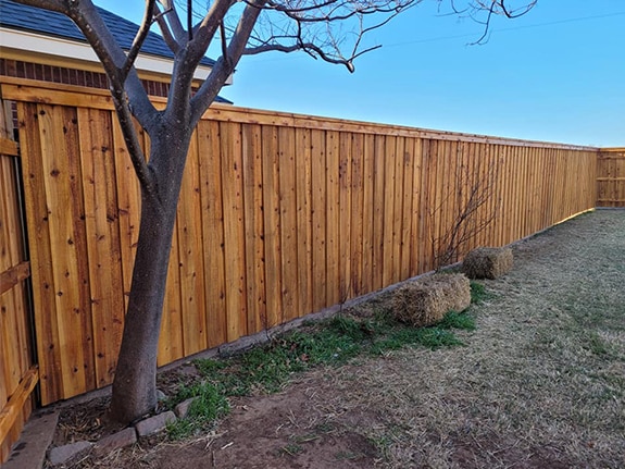 Full backyard cedar privacy fence
